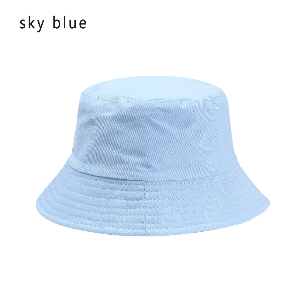 Panama Bucket Hat Candy Color/Hip Hop Maple Leaf Cotton