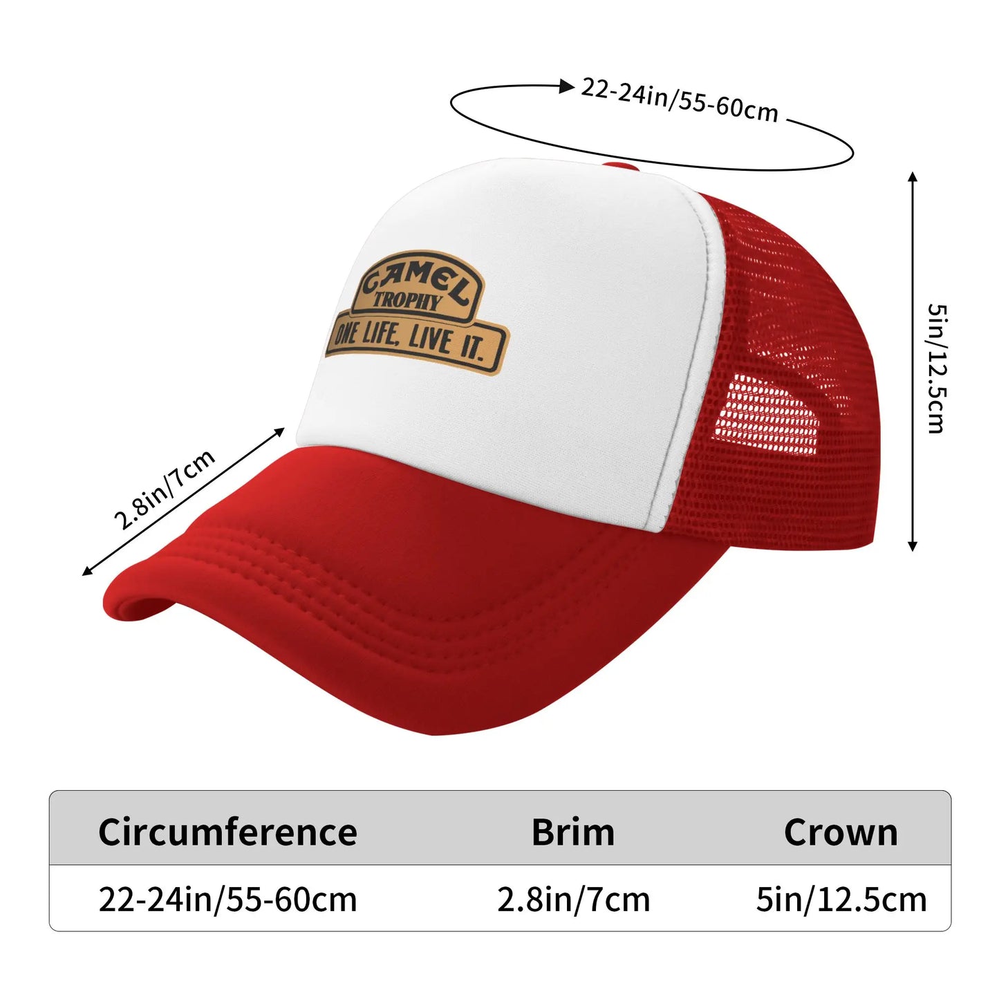 Camel Trophy Print Baseball Cap For Men Women Funny Breathable Hat