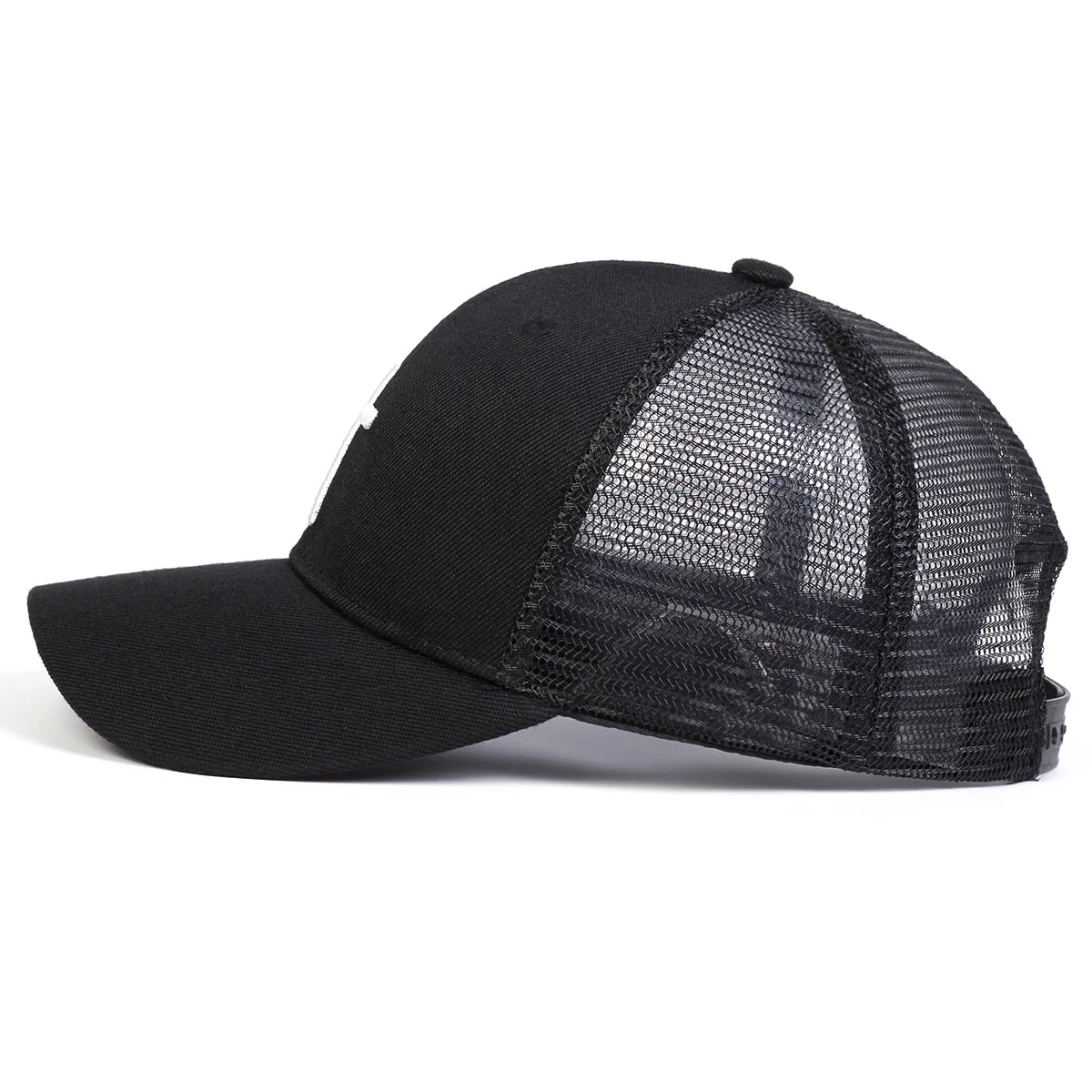 Unisex Cross Embroidery Baseball Net Caps Hip Hop Cap Spring Summer