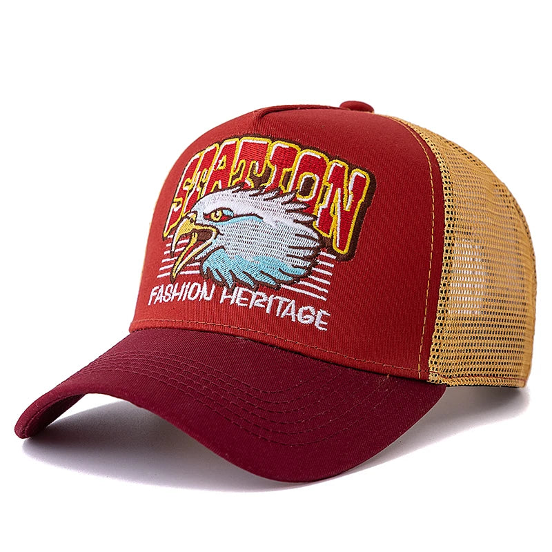 Unisex Fashion Eagle Head Mesh Baseball Cap Man Women