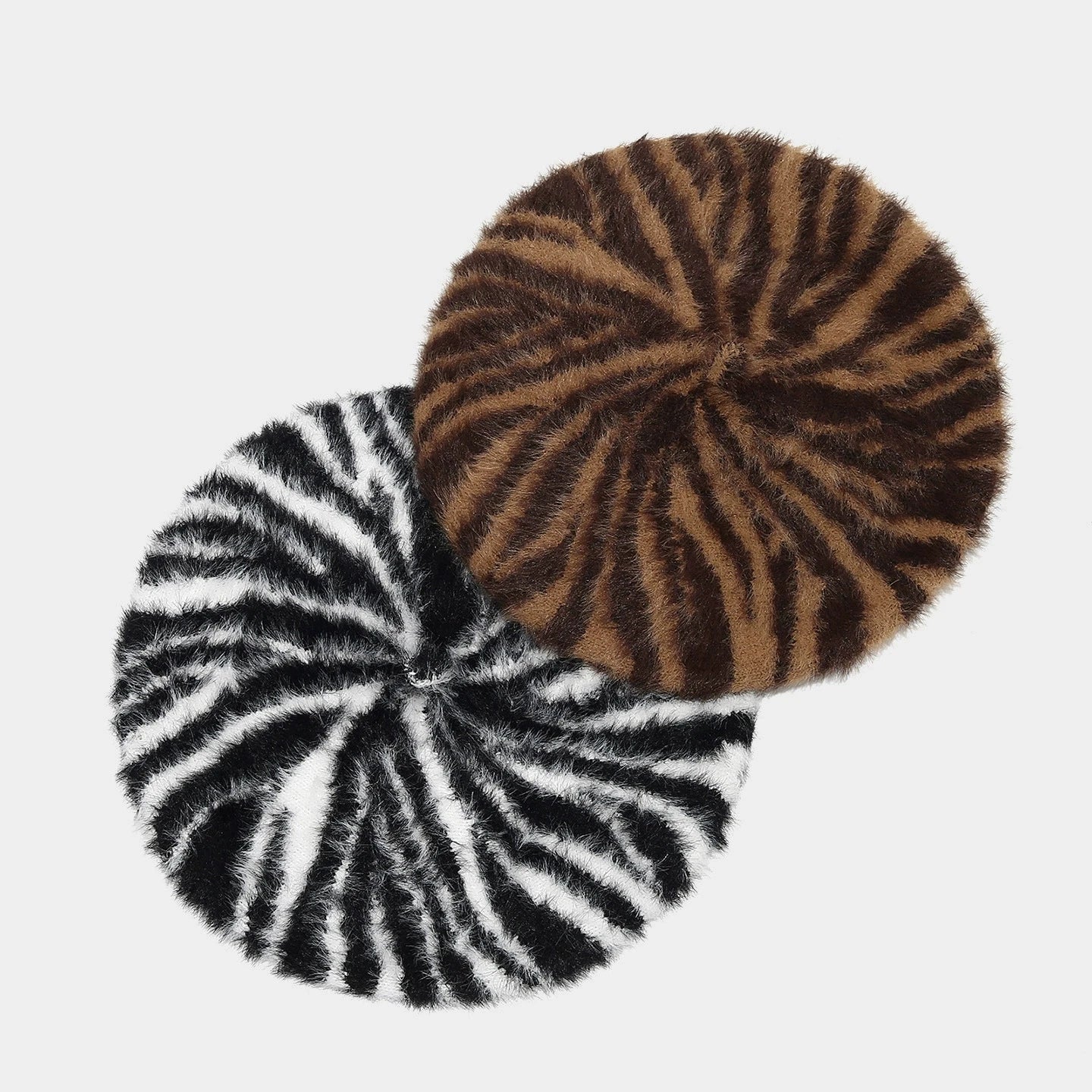 Women's Beret Autumn/Winter Zebra Striped Painter Hat