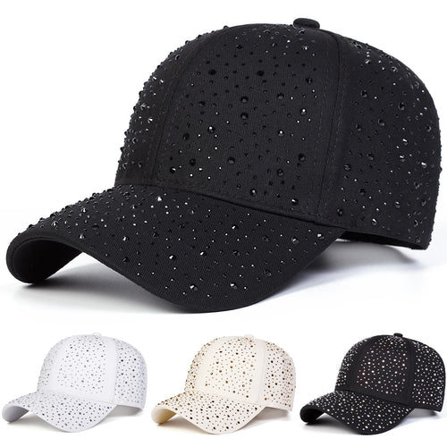 Unisex Rhinestone Baseball Caps Spring Autumn Outdoor