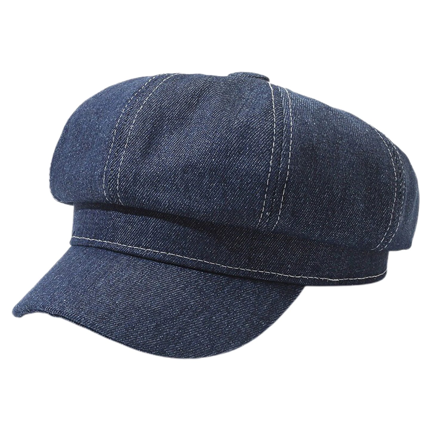 Women's Denim Newsboy Beret Cap Visor Cap