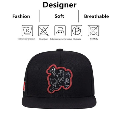 Snapback Hip Hop Hats Fashion Characte Embroidered Baseball Cap Men