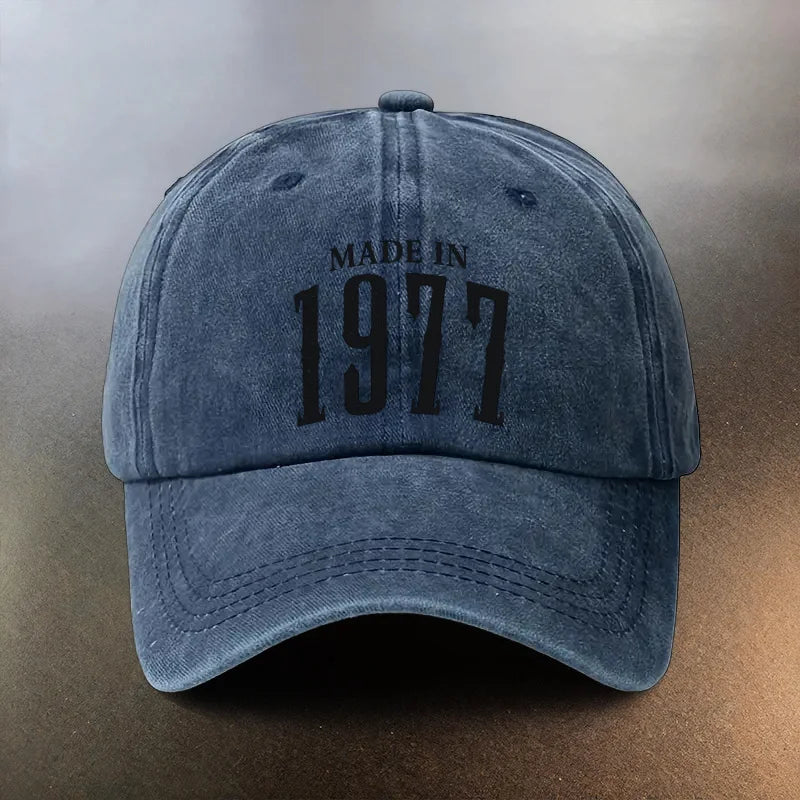 A Vintage 1977 Printed Washed Hat