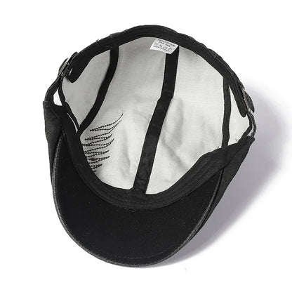 Four Seasons Cotton Letter Embroidery Newsboy Caps