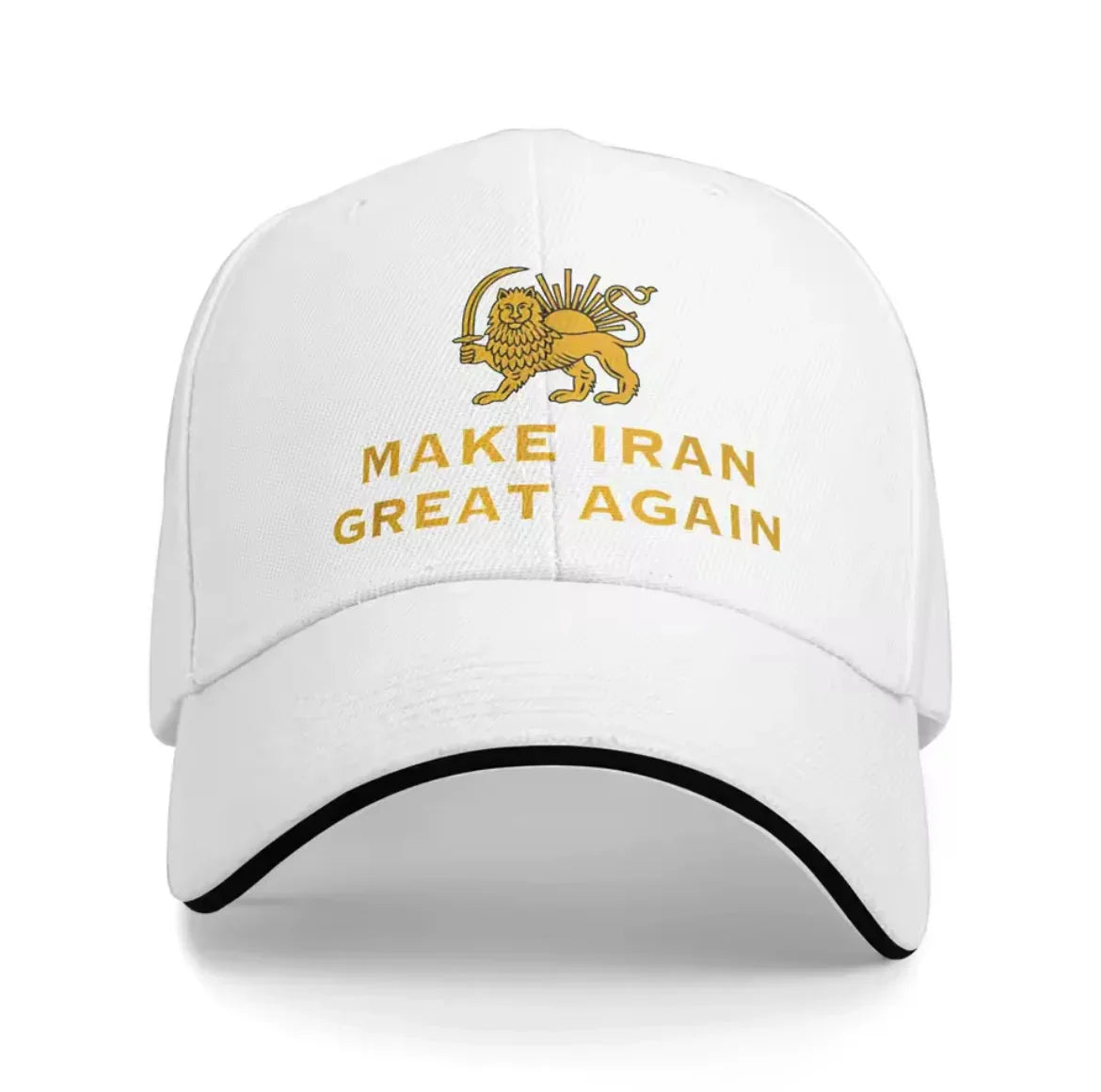 Iranian Flag Baseball Cap Outdoor Men Sun Hat Lion Crown Flag Pahlavi Dynasty Lion Sun Flag