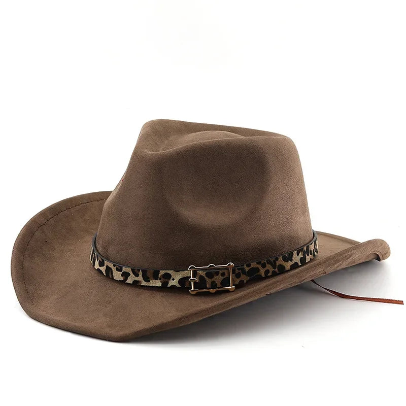 New Fedora Hats Suede Cap Western Cowboy Gift Hat