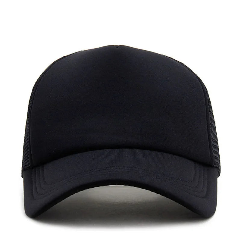 Unisex Cap Casual Plain Mesh Baseball Cap Adjustable