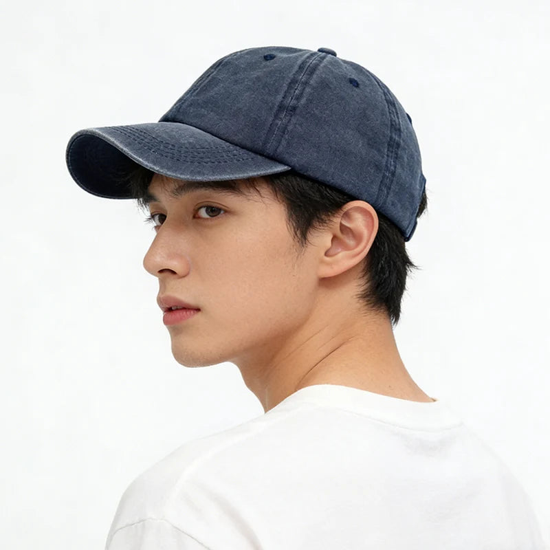 2026 Vintage Washed Denim Baseball Cap 100% Cotton Dad Hat
