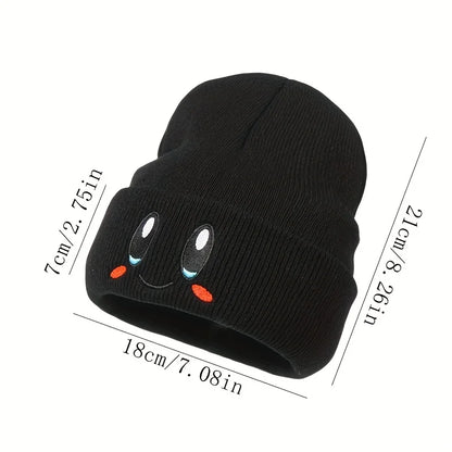 Unisex Cartoon Embroidered Big Eye Beanies Casual Hats