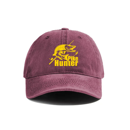 Pike Hunter Baseball Cap Distressed Hats Cap