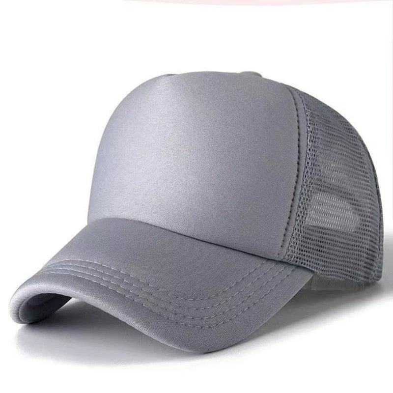 Unisex Cap Casual Plain Mesh Baseball Cap Adjustable Snapback Hats Hip Hop Trucker Cap Streetwear Dad Hat