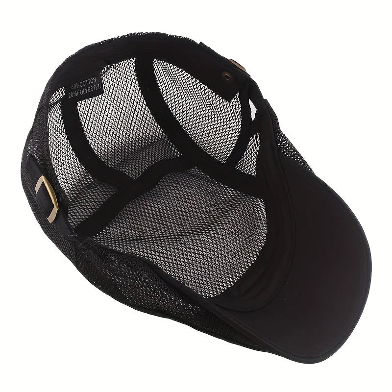 Outdoor Sun Hats Breathable Mesh Newsboy Cap Beret Men's Casual Hat