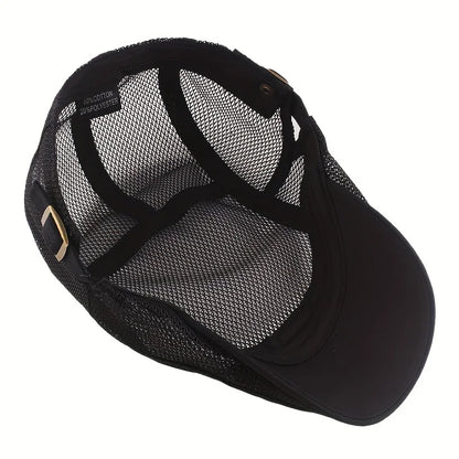Outdoor Sun Hats Breathable Mesh Newsboy Cap Beret Men's Casual Hat
