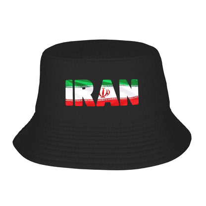 Iran Country Badge Iran Flag Bucket Hat  Street Style Fisherman Caps For Men Women Funny