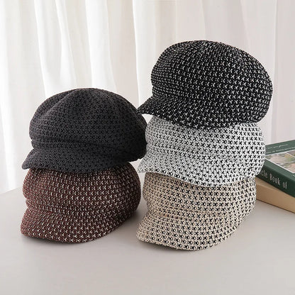 Women's Retro Octagonal Hat Korean Version Big Head