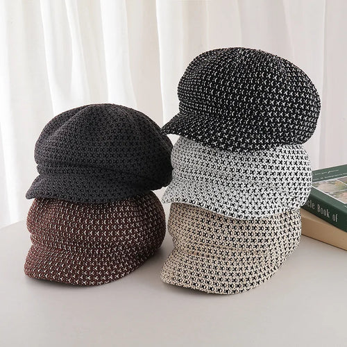 Women's Retro Octagonal Hat Korean Version Big Head