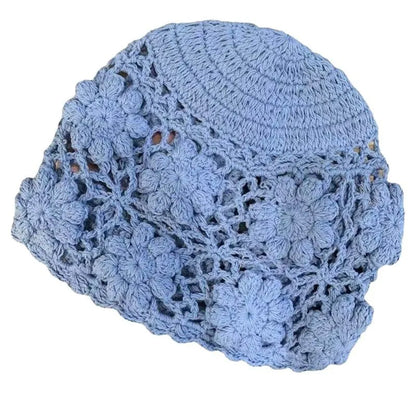 Women's Hats Y2k Caps Haze Blue Pile Pile Cap Sweet Cool Cap