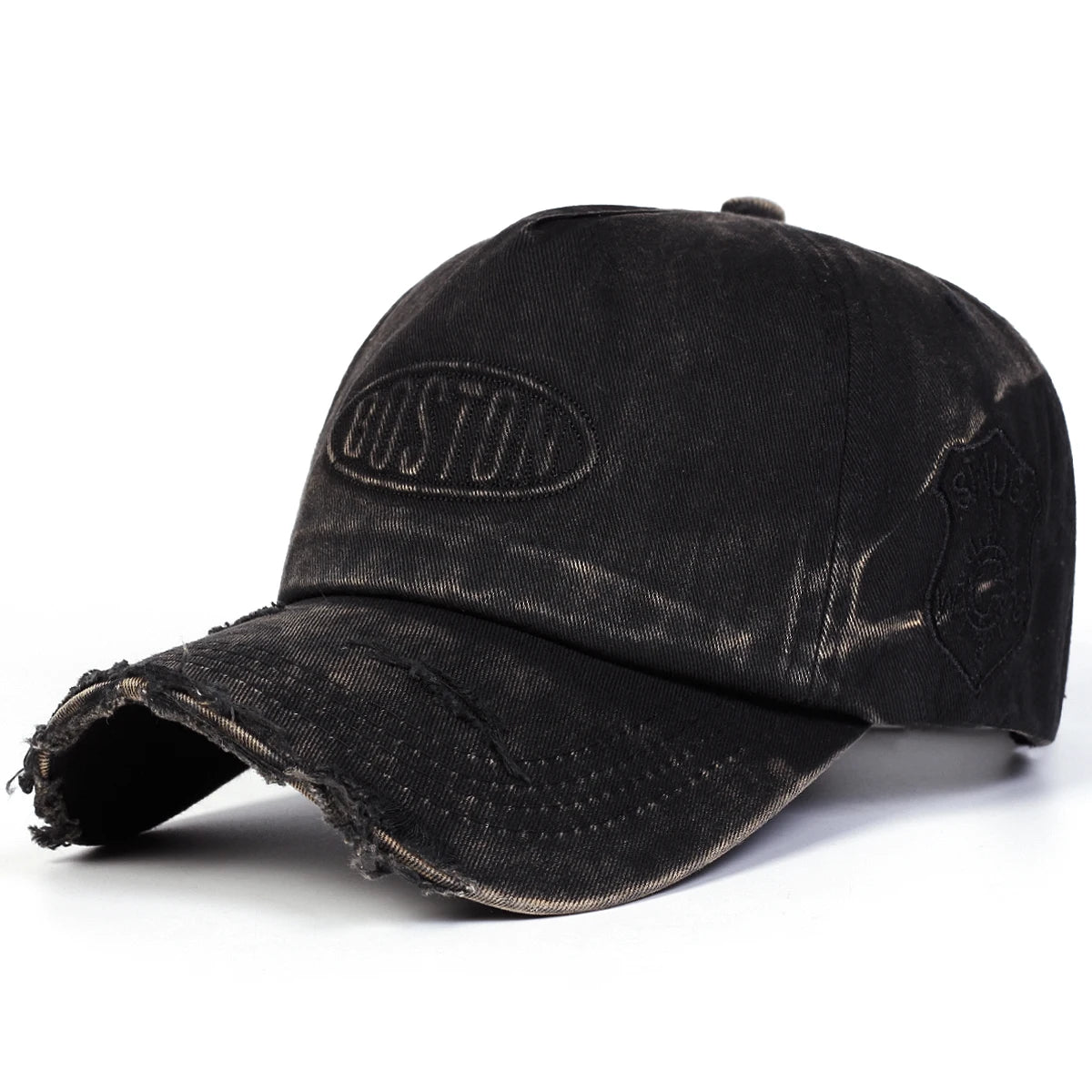 Unisex Boston Hole Washing Embroidery Baseball Caps Spring Autumn