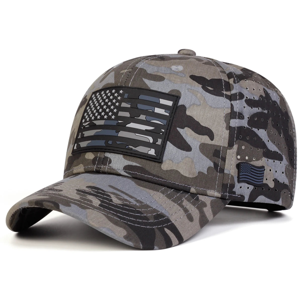 Unisex American Flag Embroidery Baseball Net Caps Outdoor Adjustable Casual Hats Sunscreen Hat Sports Cap
