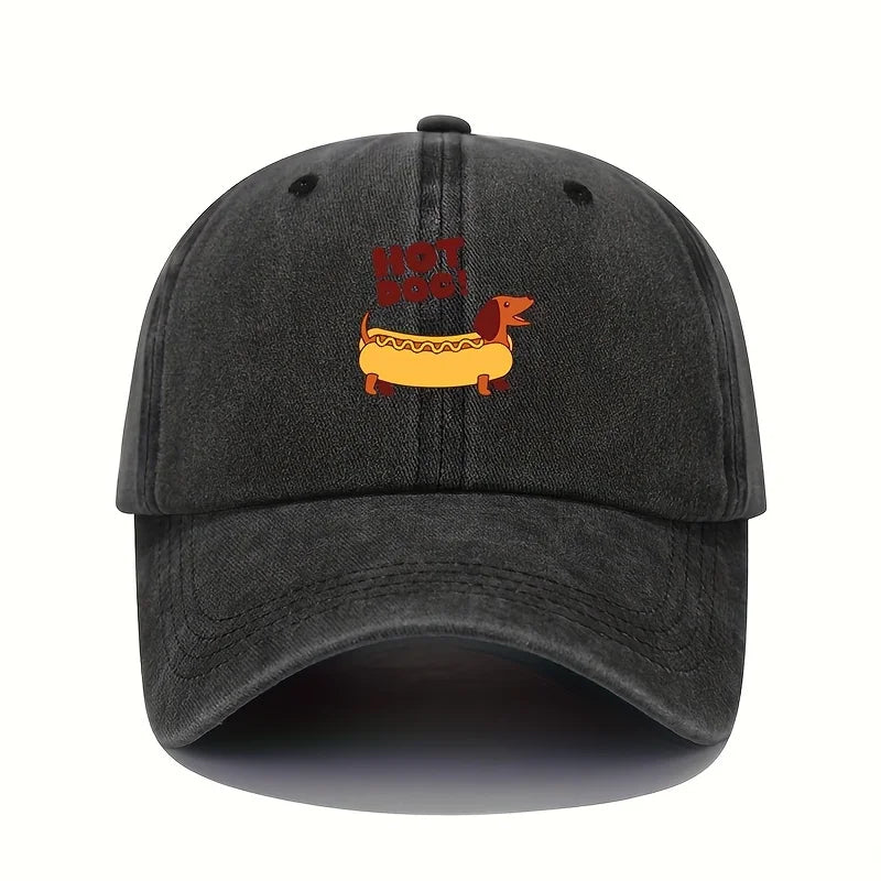 Fun Hot Dog Printed Baseball Hat Sunshade Leisure Sports