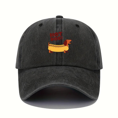 Fun Hot Dog Printed Baseball Hat Sunshade Leisure Sports