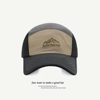 Mountain Peak Letter Embroidered Quick Dry Waterproof Snapback Hat