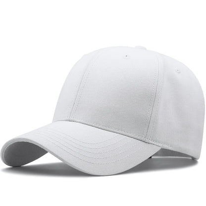 Adult Hard Cotton Big Size Baseball Hat Woman Solid Color Sun Cap Hiphop Man
