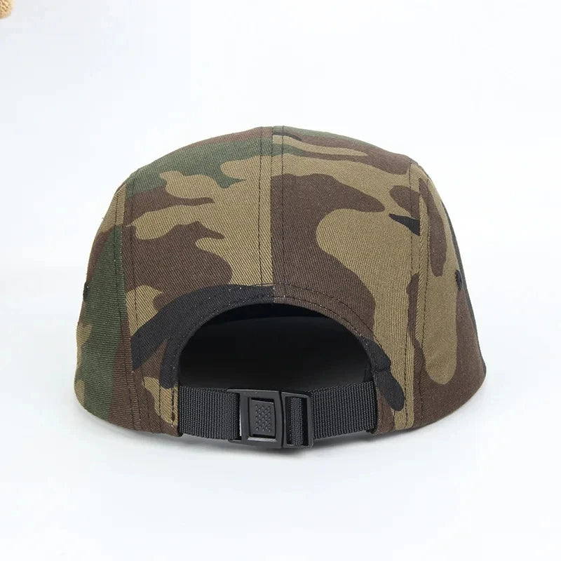 Cotton 5 Panel Camouflage Baseball Cap Snapback Caps For Men Women