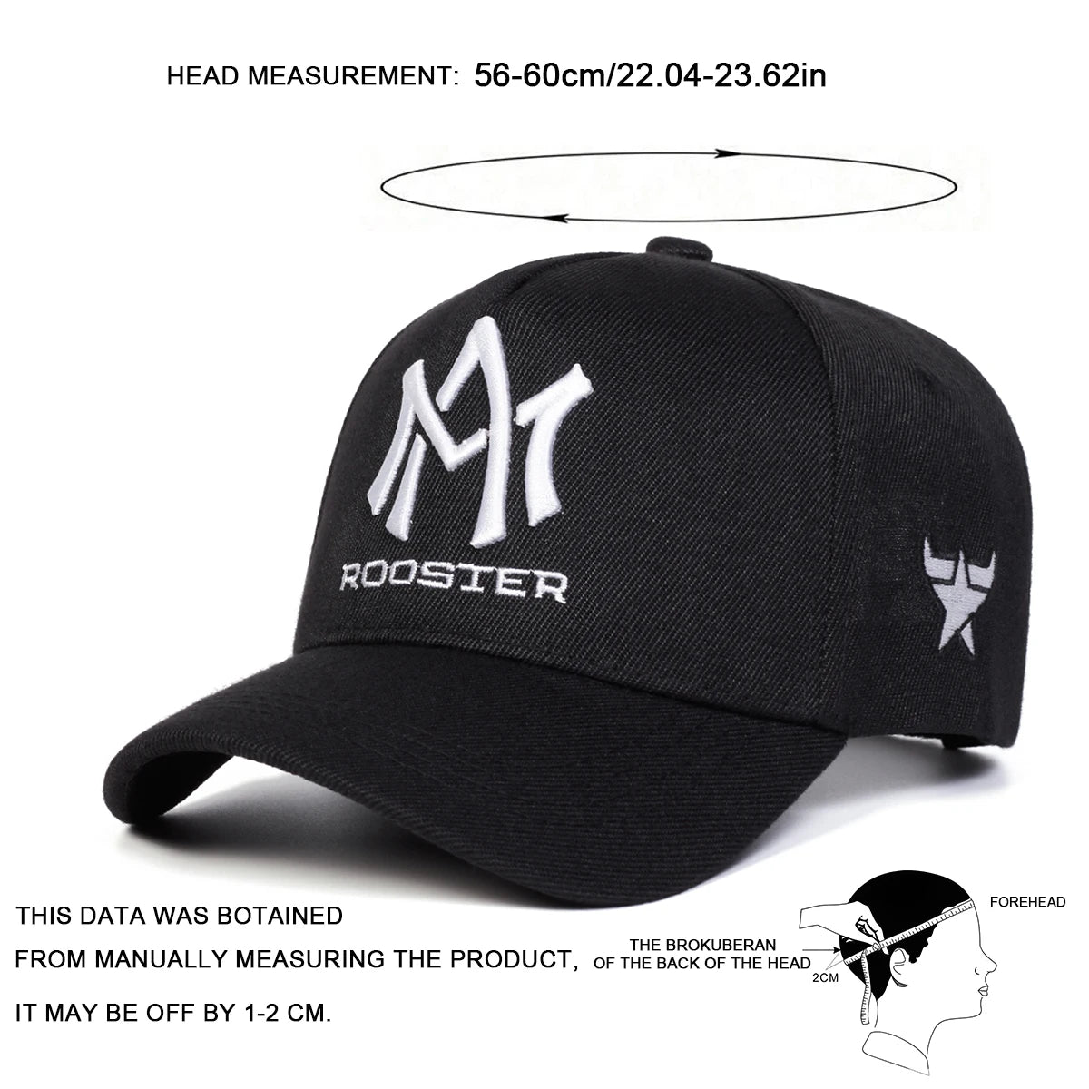 Unisex Ma Rooster Letter Embroidery Baseball Caps Spring Autumn