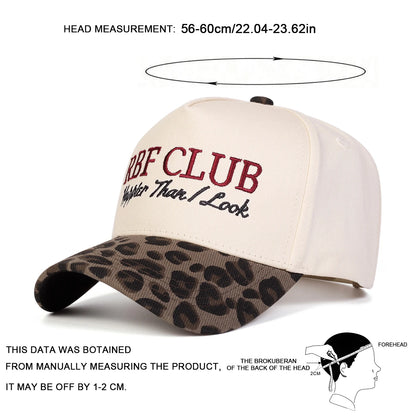 Unisex RBF Club Letter Embroidery Baseball Caps Spring Autumn
