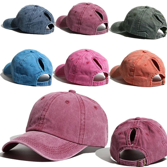 Women's Baseball Cap with Ponytail Design Suitable for Outdoor Sports