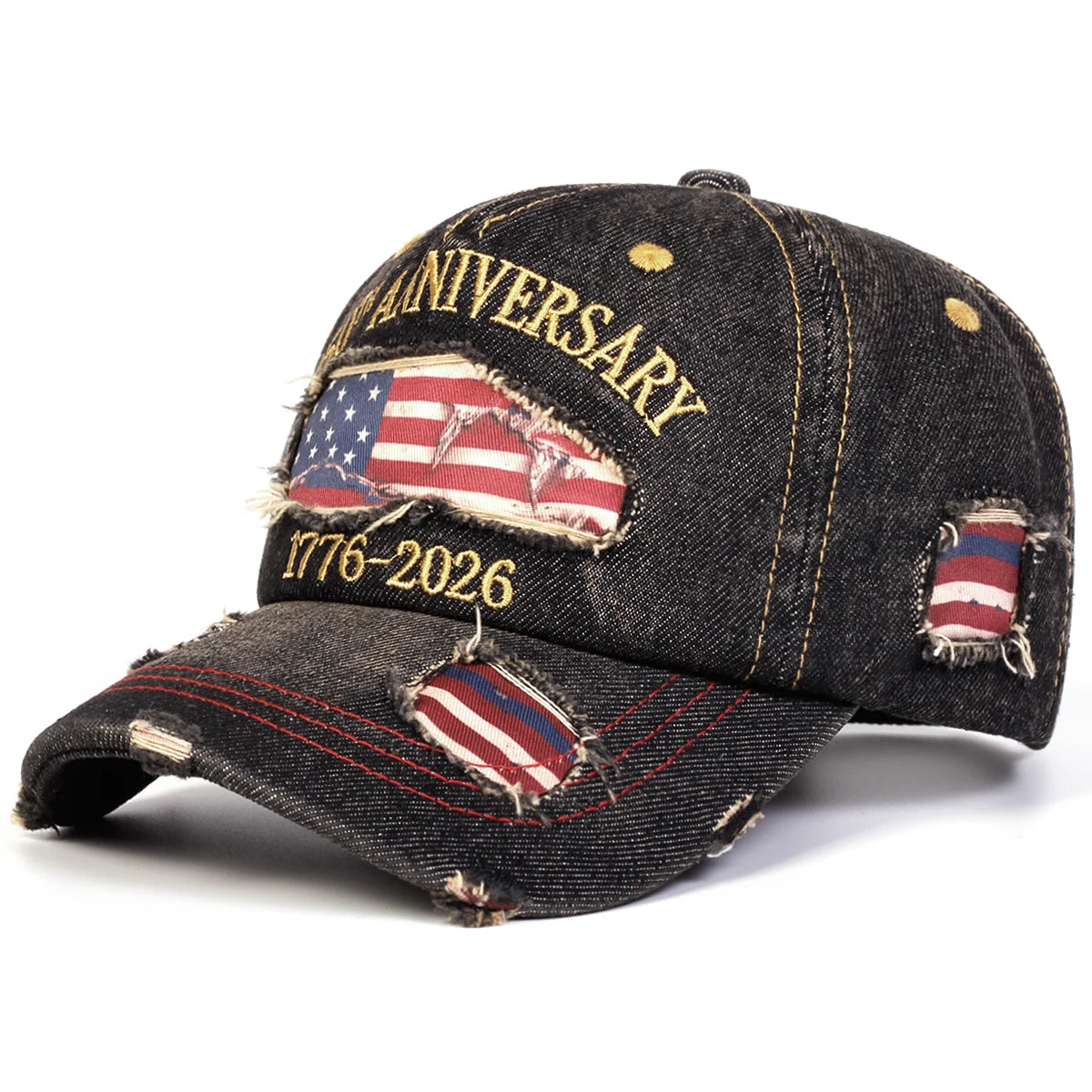 Unisex Anniversary 1776-2026 Embroidery Baseball Caps Spring Autumn