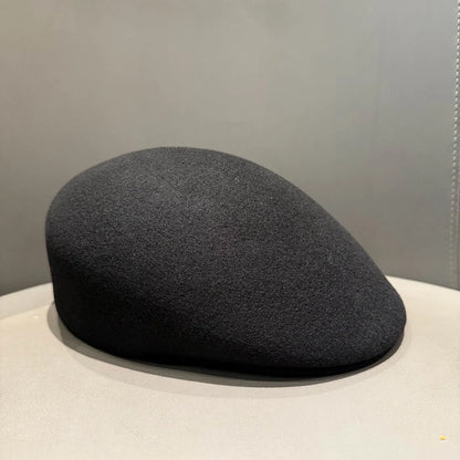 Classic Designer Luxury 100% Wool Felt Forward Cap Women Men