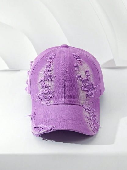 Unisex Distressed Ombre Color Retro Casual Fashion Couple Cap