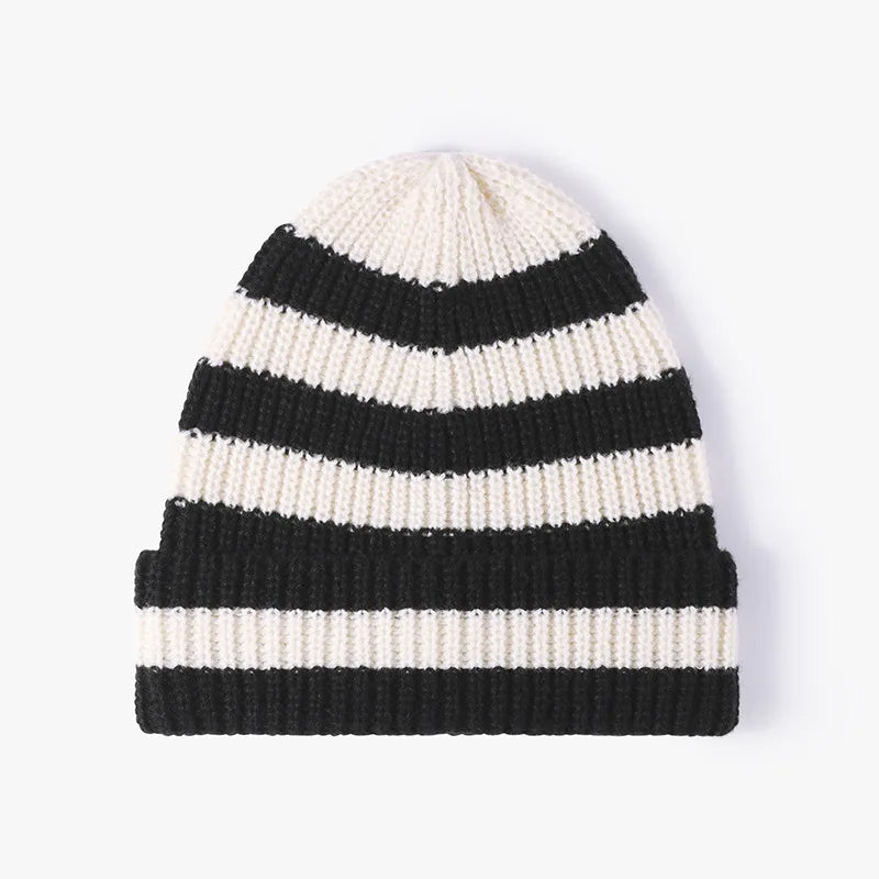 Winter Fur Leopard Print Beanie Hat Women's Outdoor