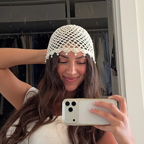 Crochet Beanie Breathable Pullover Hat Knitted Hat Skull Hat