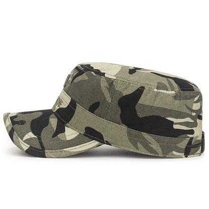 New Unisex Military Enthusiast  Flat Top Baseball Cap Men Women