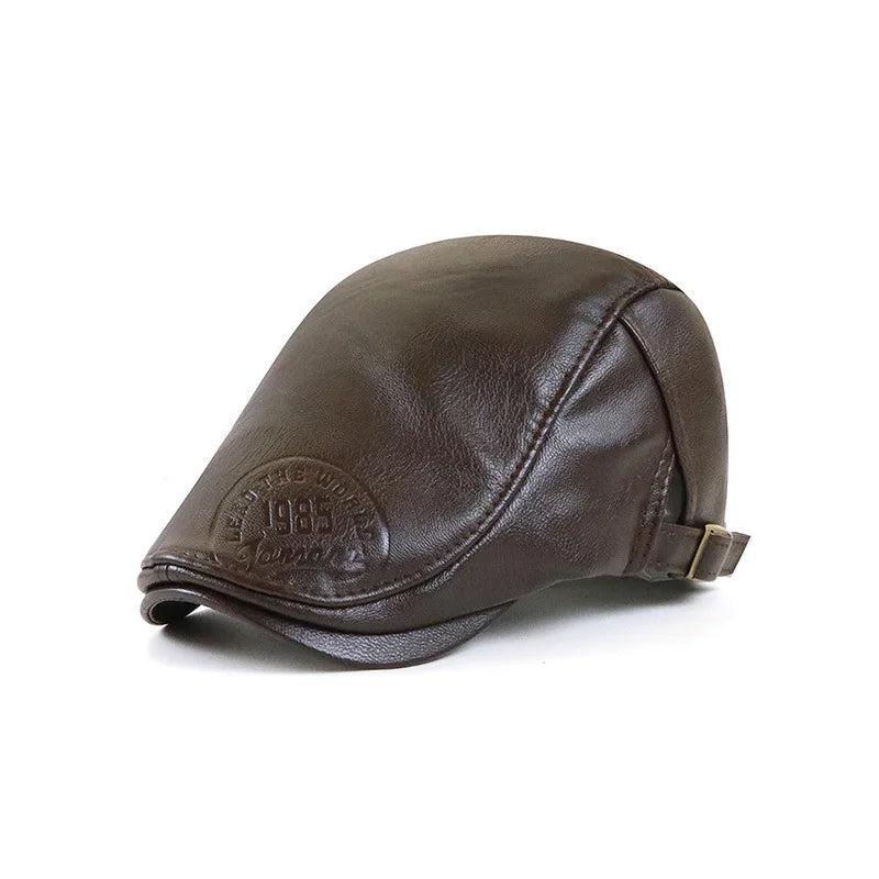 High Quality Men PU Leather Baseball Cap