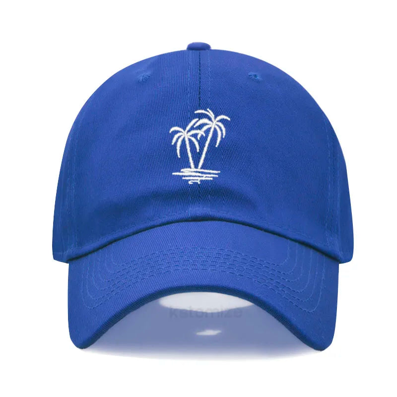 Coconut Tree Embroidery Baseball Cap