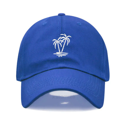 Coconut Tree Embroidery Baseball Cap