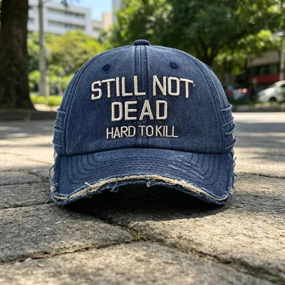 Vintage Washed Distressed Denim Baseball Cap