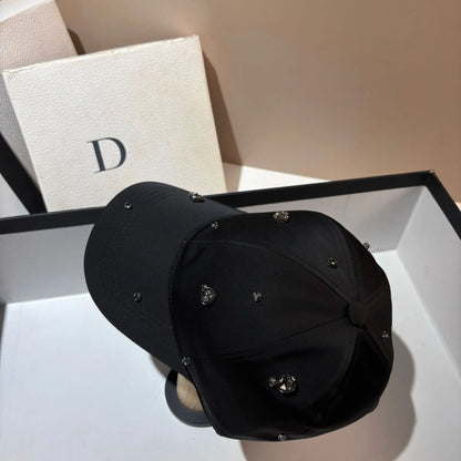 French Parisian Niche Luxury Rhinestone Trend Baseball Cap