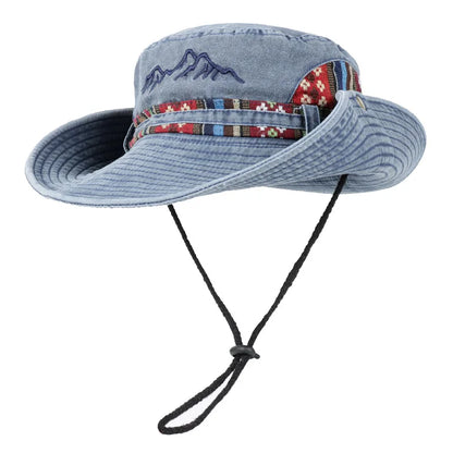 Summer Panama Bucket Hat Men Women 2026 Embroidered Bob Cap