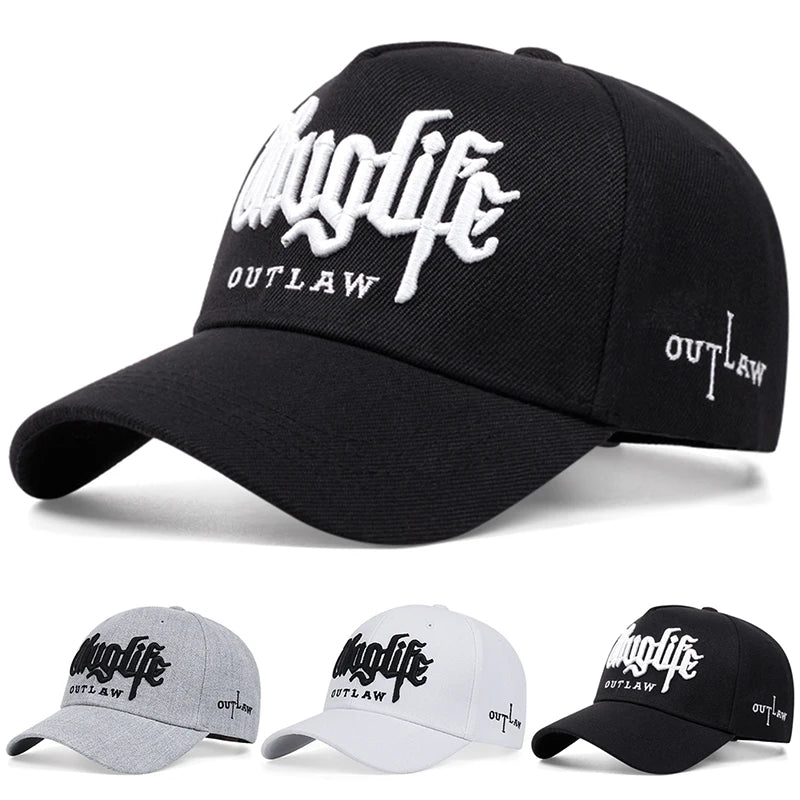 Simple and Fashionable New Baseball Hat Riot LIFE Embroidered Street Hip Hop Hat Daily Sunshade Hat