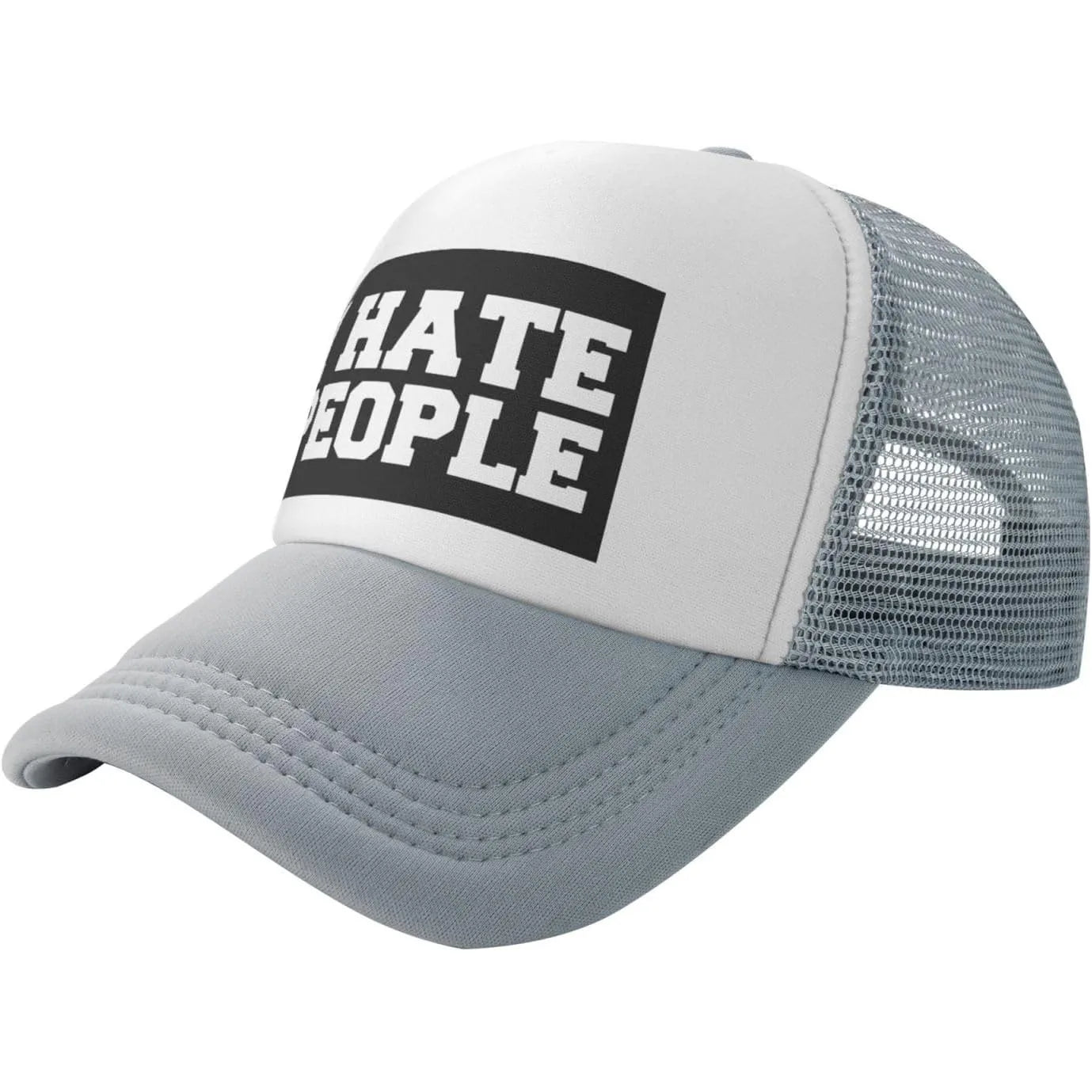 I Hate People Trucker Hat Funny Mesh Baseball Cap
