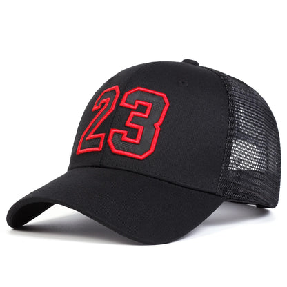 Unisex 23 Embroidery Baseball Net Caps Hip Hop Cap Spring Summer