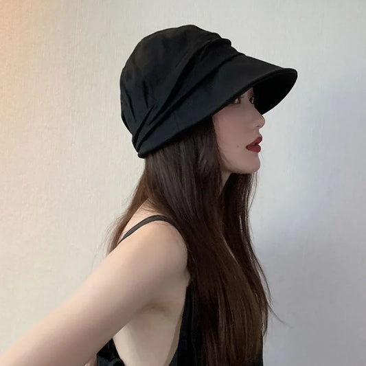 Octagonal Bucket Hat Japanese Elegant Sunscreen Sun Caps