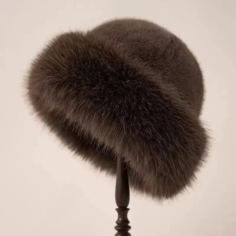 Warm Warm Hat Casual Plush Fluffy Plush Cap